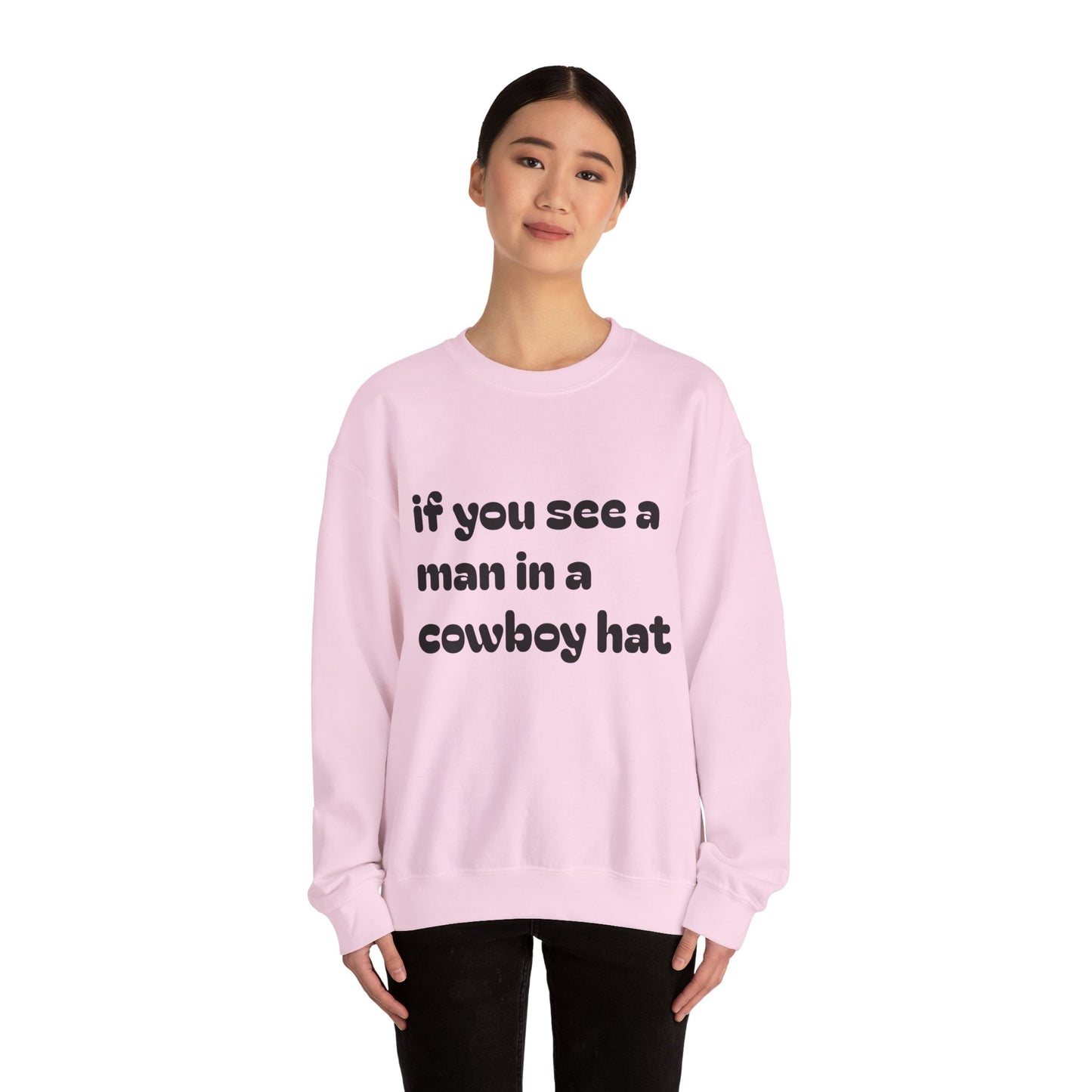 Man in a Cowboy Hat Crewneck