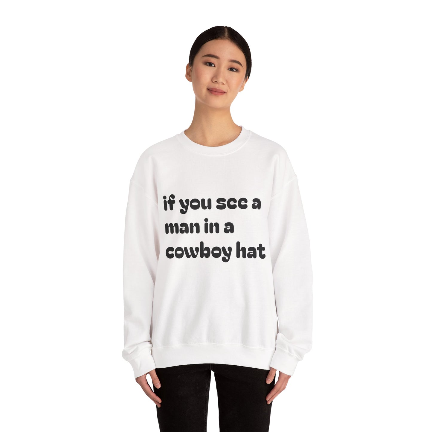 Man in a Cowboy Hat Crewneck