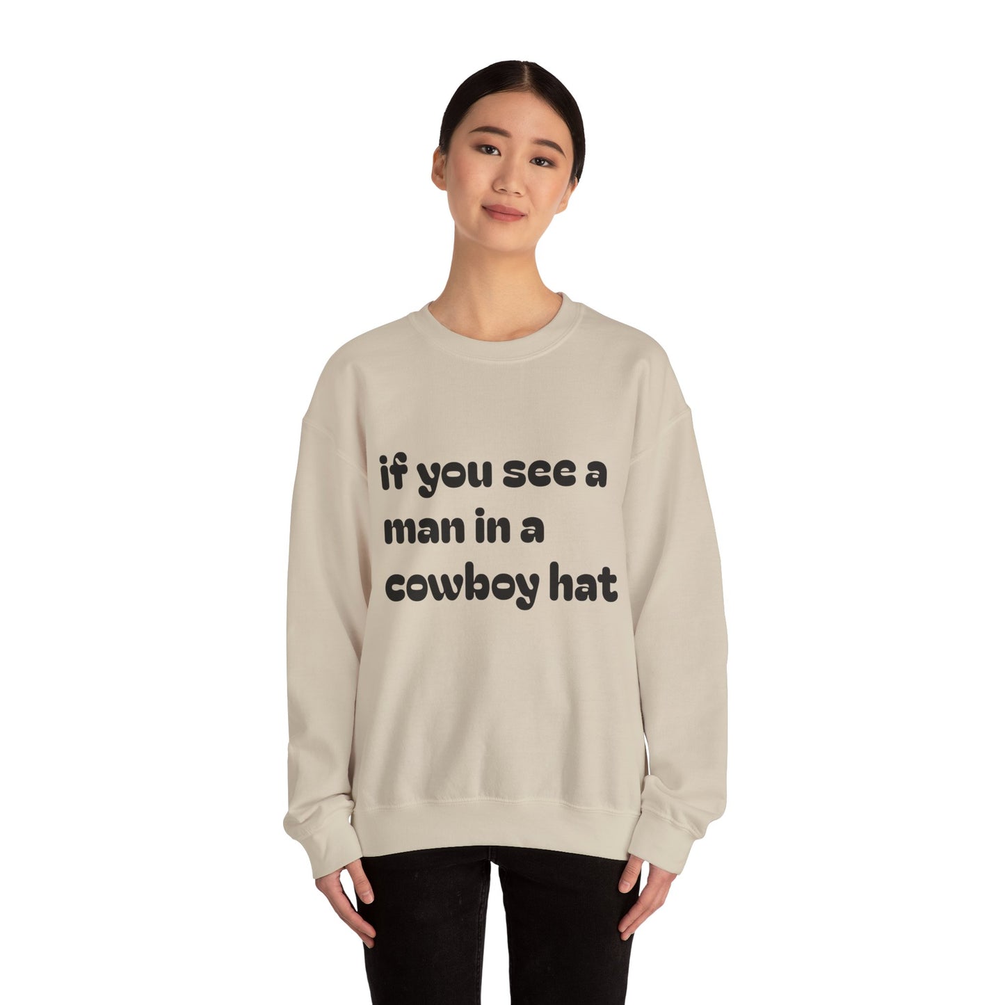 Man in a Cowboy Hat Crewneck