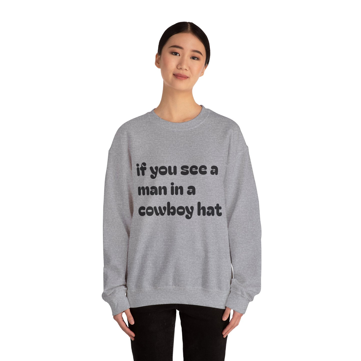Man in a Cowboy Hat Crewneck