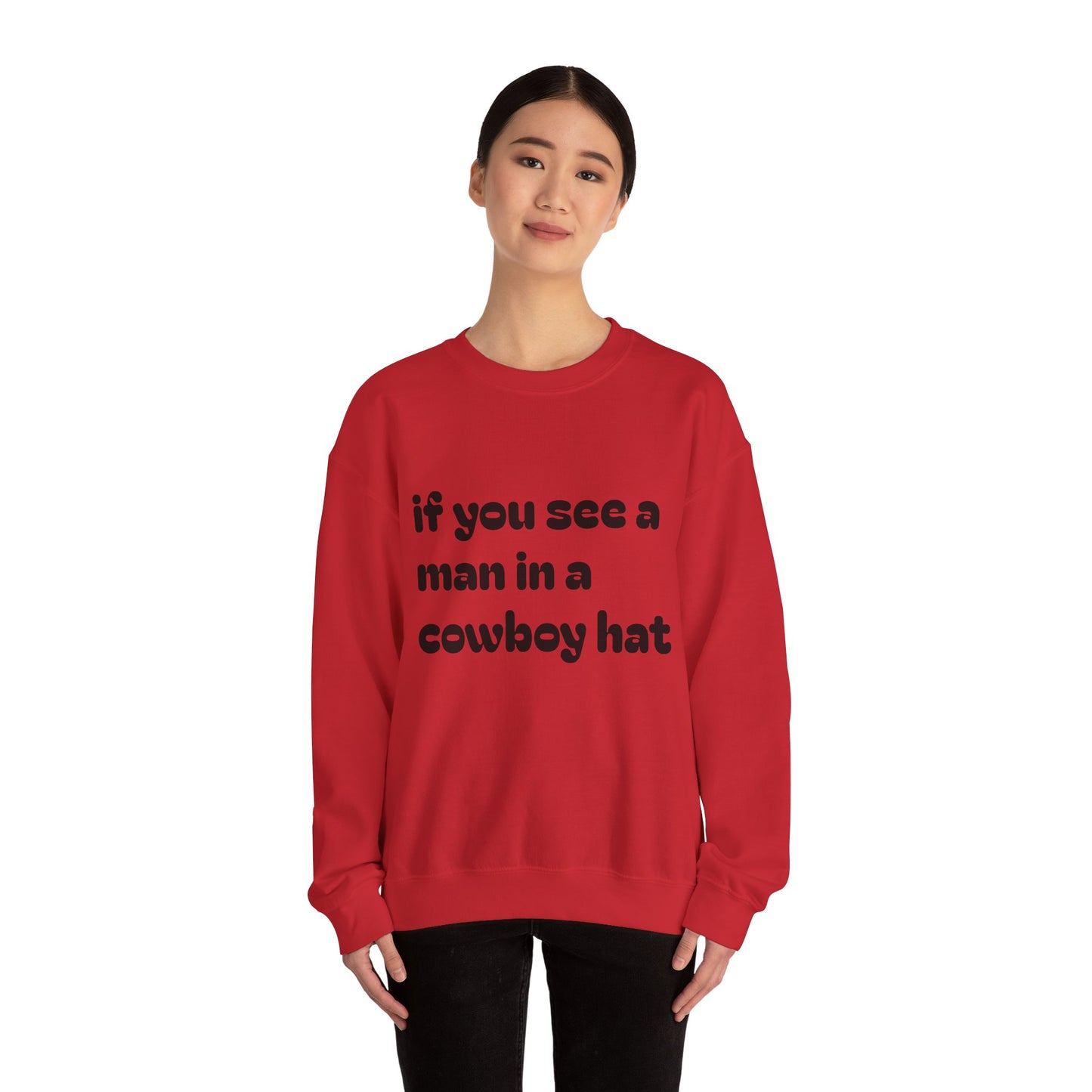 Man in a Cowboy Hat Crewneck